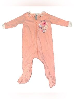 ⭐️ 4 for $16 Bundle | Gerber Peach Sleeper with Floral Hedgehog Accent | 0-3 M